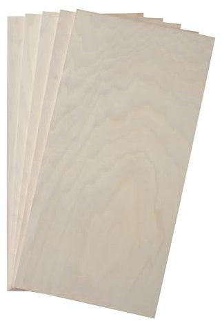 5 Pcs Tablero Contrachapado Madera Chopo 554 x 278 x 12 mm, para bricolaje y manualidades