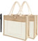 Cnwinu Jutetasche,Jute Einkaufstasche Personalisiert,Jutetasche mit Initial,Jutebeutel Unbedruckt,Jutebeutel zum Bemalen,Geschenk für Mutter zum Geburtstag,Bride Tasche,Hochzeit,Muttertag