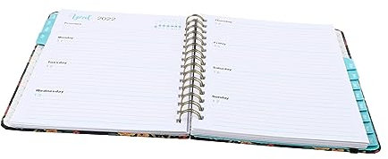 VILLFUL 1 Stück 2024 Agenda 2022 schülerkalender notizbuch noteboon dä plan tagesplan Effizienz Notizblock drahtgebundenes Tagebuch Zeitplan-Notizblock Zeitplan Handbuch Legierung Black