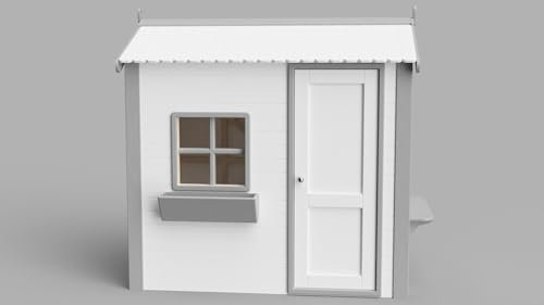 dall’ Italia® Casetta da Giardino in Legno - colore Bianco - Prodotto in Italia - Qualità Premium. Misura: 218-123-200 cm. Con: pavimento; tegole bituminose. Capanno da giardino. Art: 80701