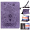 DayQiQiPu PU Leather Case for Amazon Fire HD 8/HD 8 Plus (8 Inch, 12th/10th Generation, 2022/2020/2024 Release) Garden Rose Bush Pattern Flip Tablet Case Card Slot Stand Protection Cover,Purple