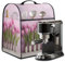 Mexpekil Coffee Maker Machine Dust Covers with Top Handle, Pink Tulips in Vase Kitchen Mixer Stand Jacket Blender Dust Resistant Protective Cover