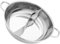 Cabilock Stainless Steel Double Compartment Pot Cooking Pot Divider for Chinese Hotpot Removable Saucepan Pan