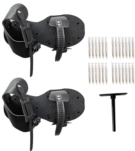 Aerator Shoes | Yard Aerator Shoes,Heavy Duty with Hook & Loop Strap for Outdoor Garden Fertilizer Compost Sand Sod Dethatching Landscaping Maintenance