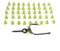 50pcs Hook Stops Beads Compatible with For Carp Fishing Hair Rigs Hooklink Screws (green)