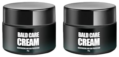 Glatzencreme, Kopfhaut Pflege Creme, Nach der Rasur Pflege, Natürlicher Anti-Shine-Effekt, Bekämpft Hautirritationen und Rasurbrand, Hautcreme Männer, Hat einen Mattierenden Effekt (2PC, 1)