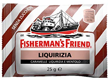 Caramelle Fisherman's Liquirizia Senza Zuccheri - 10 buste da 25g - La forza balsamica del Mentolo e la dolcezza della Liquirizia in sole 3 calorie