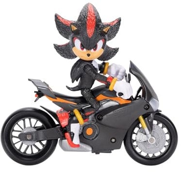 Sonic 3 der Film Shadow-Figur, 15 cm, beweglich, inklusive Shadow-Mobile von Jakks Pacific, Akustisch, Schwarz