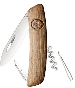 SWIZA D01 Bois d'olivier Couteau Suisse Adulte Unisexe, 75mm