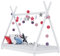 vidaXL Kiefernholz Massiv Kinderbett Hausbett Bettenhaus Spielbett Tipi Indianer Bett Kinderhaus Holzbett Bettgestell Lattenrost Weiß 90x200cm