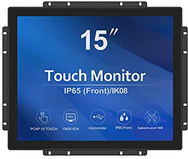 GreenTouch 15 pollici Open-Frame Touchscreen LCD Monitor - PCAP capacitivo -1024x768-5:4-Nero