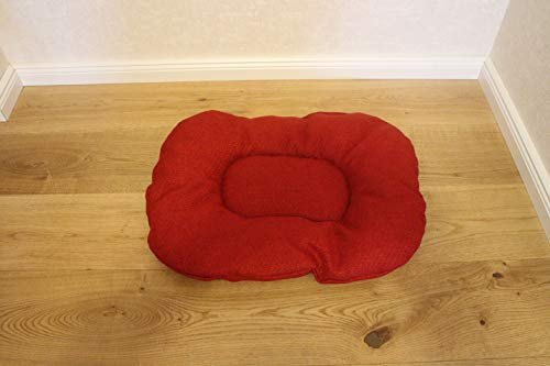 Marcus Katzentransportkorb Katzenschlafplatz aus Weide mit Metallgitter und Kissen L XL XXL Transportkorb Transportbox für Hunde oder Katzen (1 Kissen für Katzenkorb 56cm)