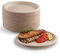 Lot de 50 assiettes en carton super rigides 100 % biodégradables et compostables, respectueuses de l'environnement, très résistantes, recyclables, parfaites pour les pique-niques et les (25,4 cm)