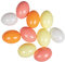 Rayher Plastikeier, 6 cm, apricot/gelb, 4 Farben sortiert, Beutel 10 Stück, Ostereier, bunte Eier, Kunststoffeier, zum Bemalen und Aufhängen, 3906080