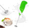 DEMPOWER Milk Frother Handheld Foam Maker for Lattes - Whisk Drink Mixer for Coffee, Mini Foamer for Cappuccino, Frappe, Matcha, Hot Chocolate by Milk Boss (Green)