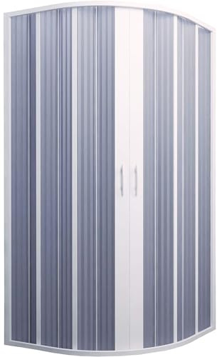 Decorspace Runde Duschkabine Flex mit breiter Öffnung in der Mitte kürzbar Made in Italy 10 Jahre Garantie (70 x 70 cm)