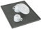 Alfombrilla de goma extra grande con estructura de puntos para secar platos y vasos, de plástico de calidad, apta para lavavajillas, 40 x 30 cm, color gris