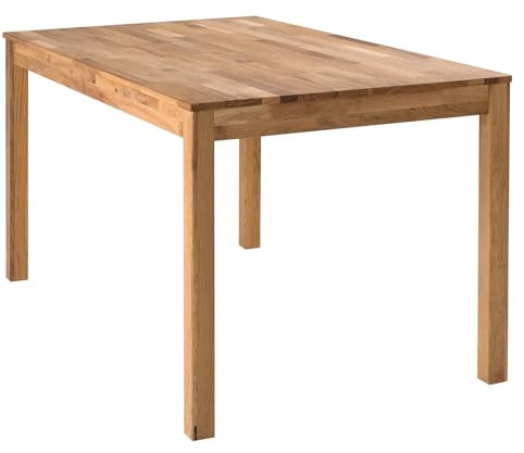Möbel Jack Esstisch - 140 x 80 cm - Eichenholz massiv geölt - Esszimmertisch Küchentisch