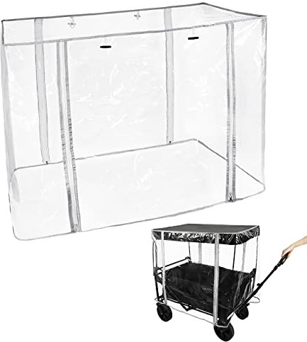 LOSCHEN Wagon Rain Wind Cover for Outdoor Garden Camping Picnic Wagon Stroller Waterproof,Folding Trolley Cart Accessories(Cart Not Included)