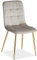 Homestyle4u 2218, Sessel Samt Wohnzimmer Stuhl Esszimmer Küchenstuhl Polstersessel Polsterstuhl Beige Creme Gold