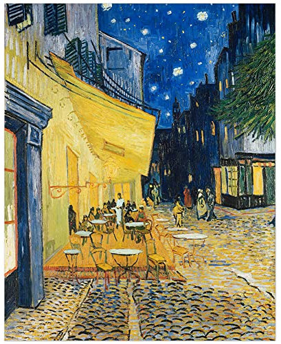 JUNIWORDS Poster, Vincent Willem Van Gogh, Café-Terrasse am Abend in Arles, Le Café, le soir, 30 x 23 cm (3000266)