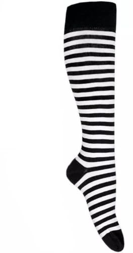 Goldschmidt Ringelstrümpfe | Klassische Ringelsocken für Erwachsene & Kinder | Hohe Qualität mit gekämmter Baumwolle (DE/NL/SE/PL, Numerisch, 39, 42, Regular, Regular, Schwarz Weiß)