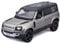 Bburago Land Rover Defender: Modellauto im Maßstab 1:24, Türen beweglich, Silber (18-21101S)