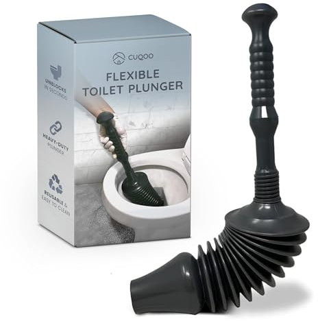 CUQOO Acrdn toilet plunger small head Stantuffo WC accordiano testa piccola, Heavy Duty
