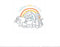 Winnie the Pooh - bedruckt Rainbows Make Me Smile (30 cm x 30 cm) (Weiß)
