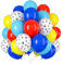 Red Yellow Blue Balloons Puppy Paw Balloon 60pcs 12inch Latex Helium Balloon Dog Paw Print Royal Light Blue Red Yellow Balloons for Kids Birthday Party Decorations