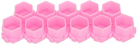 200Pcs Tattoo Ink Cups, Honeycomb Shape Pigment Holder Cups, Permanent Makeup Supplies, Tattoo Makeup Container Tattoo Accessory (Pink)