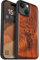 Carveit Magnetic Wood Case for iPhone 15 Case [Solid Wood & Black Soft TPU] Shockproof Protective Cover Unique Wooden Case Compatible with magsafe (Viking Compass Vegvisir -Red Wood)
