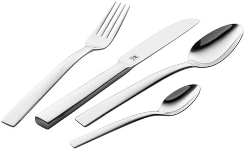 ZWILLING Meteo Besteck-Set, 30-teilig, Für 6 Personen, 18/10 Edelstahl/Hochwertiger Klingenstahl, Poliert, Silber, Plastic Free
