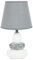 Ostaria LAMPE GALET CÉRAMIQUE TEXTURÉE BLANC GRIS