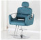 Friseurstuhl Mit Kopfstütze, Friseursessel Höhenverstellbar Kippbar Für Herren Damen, Friseureinrichtung Bedienungsstuhl Vintage Retro, Kunstleder,Dark Blue,A