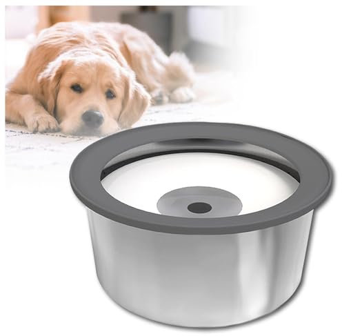 JUNZAI Trinknapf Hund Anti Schlabber 2L, Anti-Schwapp Auslaufsicher Auslaufsicherer Wassernapf Hund, für Haustiere Hunde Katzen Geeignet für Haus, Auto