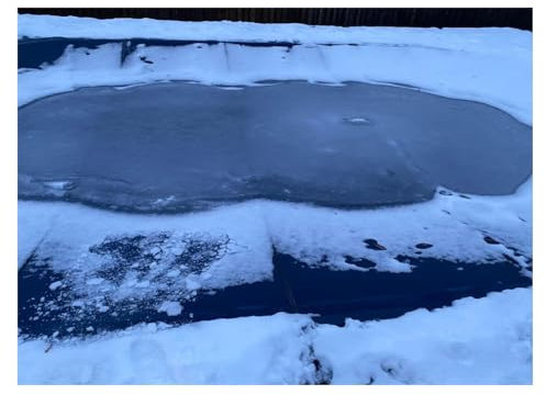copertura piscina Copertura di sicurezza invernale per piscina interrata rotonda 10 9 8 7 6 5 4 3 m, coperture per piscine interrate per carichi pesanti Rete blu con strumenti di installazione ( Color