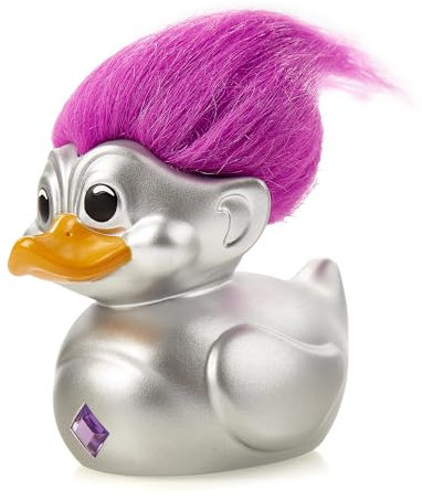 TUBBZ Erstausgabe Silber Troll Sammler-Vinyl-Gummiente Figur - Offizielle Good Luck Trolls Merchandise - Kinderfernsehen, Filme & Videospiele