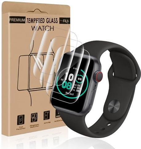 REROXE 4 Stück TPU Schutzfolie für Panzerglas für Apple Watch Series 7/8/9/ 45mm, Ultra klar Anti-Öl Apple Watch 9 45mm Schutzglas, Sensitive Touch, kompatibel iWatch 7/8 45mm Displayschutzfolie