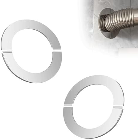 0XBIT Embellecedor Grifo Ducha, 2 Piezas Cubierta de Tubo de Acero Inoxidable, Roseta para Grifo Dividido, Collares de Tubería, para Grifos, Tuberías de Radiadores