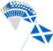 50 Petit Drapeau Écosse Mini Drapeau Écossaise avec Baton Tenus à Manivelle Fanions Coupe du Monde Parade Pour Fête Défilés Matchs de Football Evénement Sportif Jardin Décoration