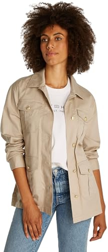 Tommy Hilfiger Damen Hemdjacke Gold Button Utility mit Brusttaschen