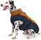 CITÉTOILE Hundemantel Wasserdichter, Hundejacke Winddichte Wintermantel Hund Outfit mit Reflektierender Streifen und Reißverschluss, Braun, L