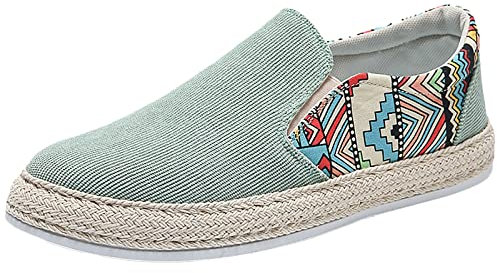 vejtmcc Stivali bassi casual da uomo in tela da infilarsi in primavera e scarpe da uomo rosso-nero, verde, 39 EU