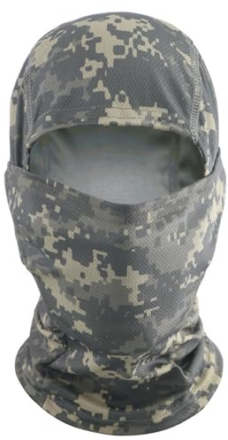QOHNK Taktische Tarn-Sturmhaube, Vollgesichtsmaske, Wandern, Skimasken, Klettern, Jagd, Sturmhaube, Schal für Herren und Damen
