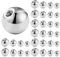 32stk Piercing Kugel, 1,2mm Chirurgenstahl Piercing Kugeln, Silber Ersatzkugel Schraubkugel, Bauchnabelpiercing kugel, 3/4/5/6mm Kugel für Piercing Nase Lippe Augenbrauen Bauchnabel Zunge (1.6mm)