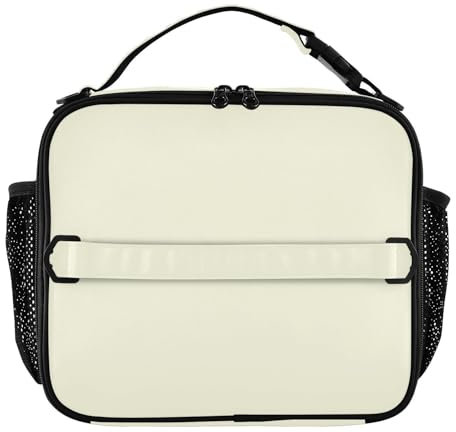 RPLIFE Lonchera color beige, con aislamiento, con correa, para niños y niñas, para la escuela