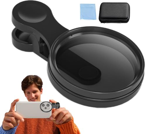 Filtro polarizzatore per telefono, filtro telefono | Filtro per Filtro polarizzatore circolare a clip da 52 mm - Kit di filtri per per telefono multistrato in vetro per fotocamera e telefono