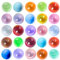 Pesoncarl Capsules vides de 50pcs, Capsules de Machines à Distribution Ronde à Remplissage 1, 3 Pouce, recharges Machines gcumball en Plastique pour Enfants Privure faveur, Couleur aléatoire