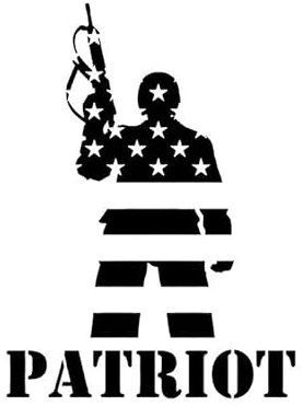 CHSLO Autoaufkleber 10,3 * 13,9 CM American Dream Soldat Patriot Abdeckung des Körpers Cool Warrior Aufkleber Schwarz/Silber Auto Aufkleber Vinyl